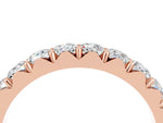 Round Moissanite Polished Half Eternity Band in Rose gold with Classic Prong Setting_4