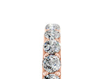 Round Moissanite Polished Half Eternity Band in Rose gold with Classic Prong Setting_5