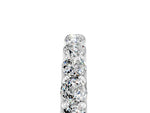 Round Moissanite Polished Half Eternity Band in White gold with Classic Prong Setting_5