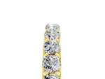 Round Moissanite Polished Half Eternity Band in Yellow gold with Classic Prong Setting_5