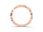 Round Moissanite Twist Eternity Band in Rose gold with Pavé Setting_3
