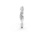Round Moissanite Twisted Infinity Band in Silver with Prong Setting_2