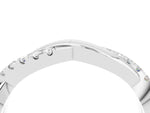 Round Moissanite Twisted Infinity Band in Silver with Prong Setting_4