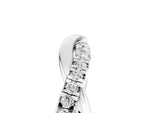 Round Moissanite Twisted Infinity Band in Silver with Prong Setting_5