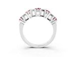 Round Morganite Channel Set Band in Platinum with X-Prong Detail_3