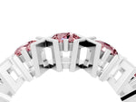 Round Morganite Channel Set Band in Platinum with X-Prong Detail_4