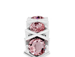 Round Morganite Channel Set Band in Platinum with X-Prong Detail_5