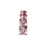 Round Morganite Polished Half Eternity Band in Platinum with Classic Prong Setting_5
