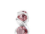 Round Morganite Wave Band in Silver with Channel Setting and Shared Prongs_5