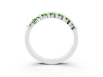 Round Peridot Anniversary Band in Platinum with Channel Setting and Vertical Prongs_3