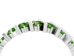 Round Peridot Anniversary Band in Platinum with Channel Setting and Vertical Prongs_4
