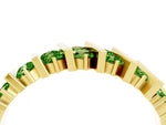 Round Peridot Anniversary Band in Yellow gold with Channel Setting and Vertical Prongs_4