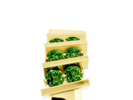 Round Peridot Anniversary Band in Yellow gold with Channel Setting and Vertical Prongs_5