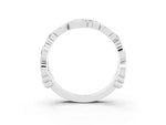 Round Peridot Leaf Motif Eternity Band in Platinum with Bezel Setting_3