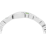 Round Peridot Leaf Motif Eternity Band in Platinum with Bezel Setting_4