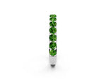 Round Peridot Polished Half Eternity Band in Platinum with Classic Prong Setting_2