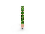 Round Peridot Polished Half Eternity Band in Rose gold with Classic Prong Setting_2