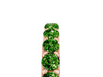 Round Peridot Polished Half Eternity Band in Rose gold with Classic Prong Setting_5