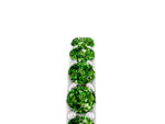 Round Peridot Polished Half Eternity Band in Silver with Classic Prong Setting_5