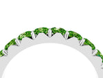 Round Peridot Polished Half Eternity Band in White gold with Classic Prong Setting_4