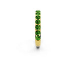 Round Peridot Polished Half Eternity Band in Yellow gold with Classic Prong Setting_2