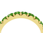 Round Peridot Polished Half Eternity Band in Yellow gold with Classic Prong Setting_4