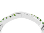 Round Peridot Twisted Infinity Band in Platinum with Prong Setting_4