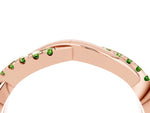 Round Peridot Twisted Infinity Band in Rose gold with Prong Setting_4