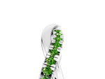 Round Peridot Twisted Infinity Band in Silver with Prong Setting_5