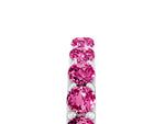 Round Pink Sapphire Polished Half Eternity Band in Platinum with Classic Prong Setting_5