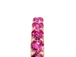 Round Pink Sapphire Polished Half Eternity Band in Rose gold with Classic Prong Setting_5