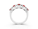 Round Ruby Channel Set Band in Platinum with X-Prong Detail_3