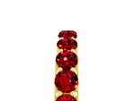 Round Ruby Polished Half Eternity Band in Yellow gold with Classic Prong Setting_5