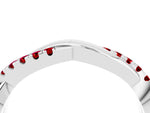 Round Ruby Twisted Infinity Band in Platinum with Prong Setting_4