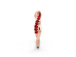 Round Ruby Twisted Infinity Band in Rose gold with Prong Setting_2