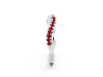 Round Ruby Twisted Infinity Band in Silver with Prong Setting_2