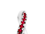 Round Ruby Twisted Infinity Band in White gold with Prong Setting_5