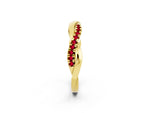 Round Ruby Twisted Infinity Band in Yellow gold with Prong Setting_2