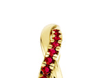 Round Ruby Twisted Infinity Band in Yellow gold with Prong Setting_5