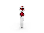 Round Ruby Wave Band in Platinum with Channel Setting and Shared Prongs_2