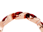 Round Ruby Wave Band in Rose gold with Channel Setting and Shared Prongs_4