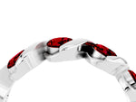 Round Ruby Wave Band in Silver with Channel Setting and Shared Prongs_4