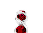 Round Ruby Wave Band in Silver with Channel Setting and Shared Prongs_5