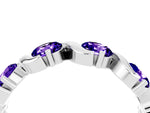 Round Tanzanite Half Eternity Band in Silver with Wave Prong Setting_4