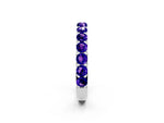 Round Tanzanite Polished Half Eternity Band in Platinum with Classic Prong Setting_2