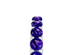 Round Tanzanite Polished Half Eternity Band in Platinum with Classic Prong Setting_5