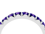 Round Tanzanite Polished Half Eternity Band in Silver with Classic Prong Setting_4