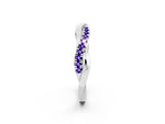 Round Tanzanite Twisted Infinity Band in Silver with Prong Setting_2