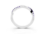 Round Tanzanite Twisted Infinity Band in Silver with Prong Setting_3