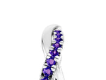 Round Tanzanite Twisted Infinity Band in Silver with Prong Setting_5
